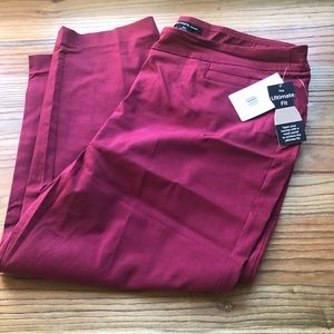 New!! Zac & Rachel 22W Garnet Colored Ankle Length Pants